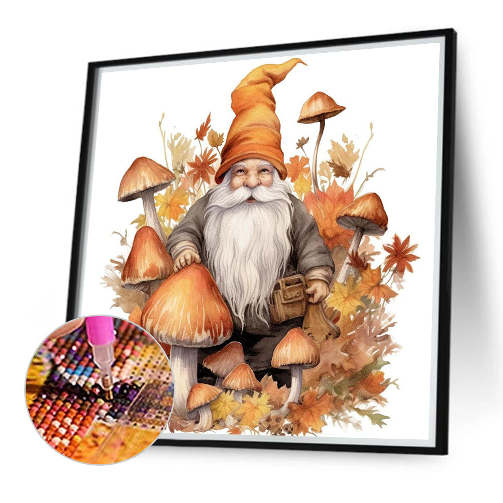 Autumn Mushroom Goblin - Full Round Drill Diamond Painting 40*40CM