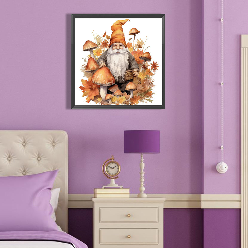 Autumn Mushroom Goblin - Full Round Drill Diamond Painting 40*40CM