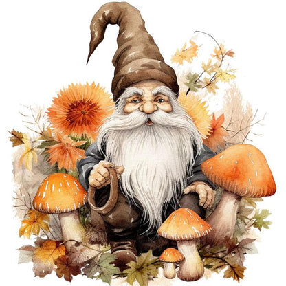 Autumn Mushroom Goblin - Full Round Drill Diamond Painting 40*40CM