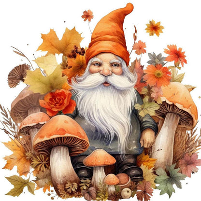 Autumn Mushroom Goblin - Full Round Drill Diamond Painting 40*40CM