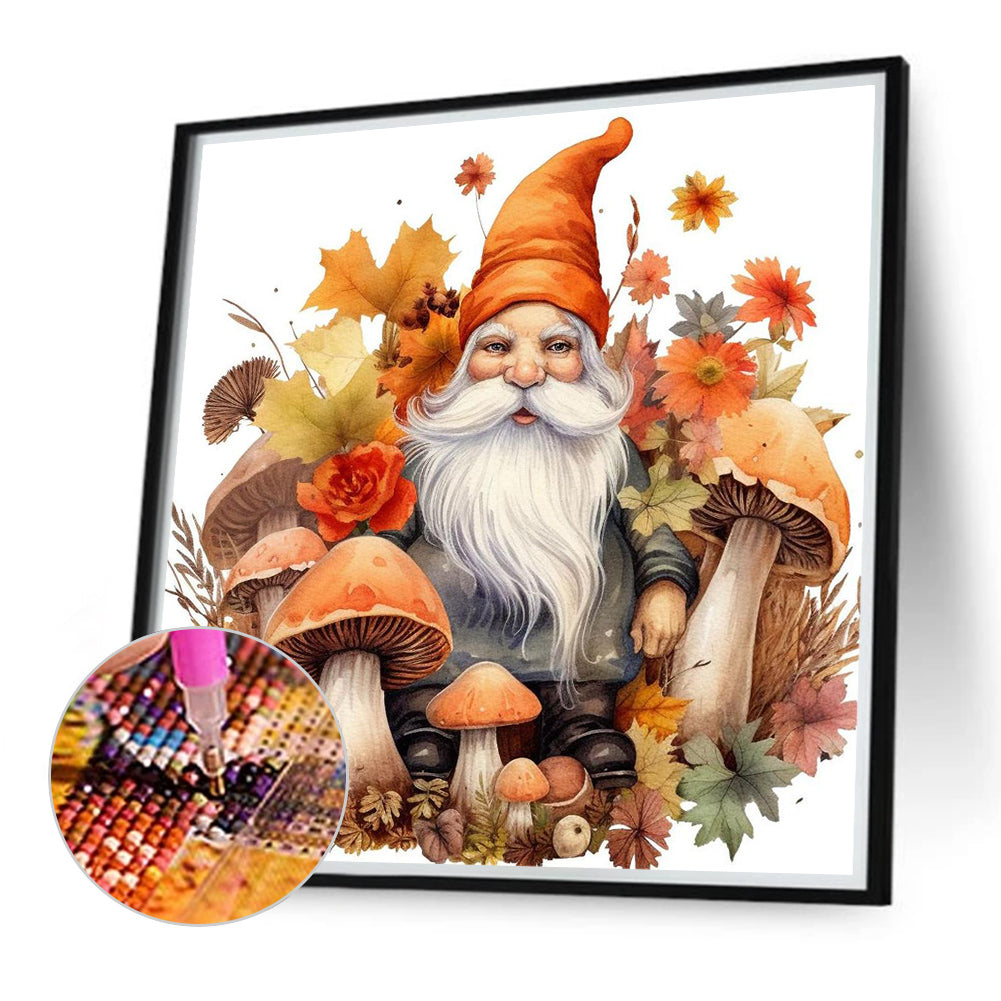 Autumn Mushroom Goblin - Full Round Drill Diamond Painting 40*40CM