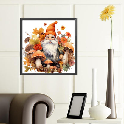 Autumn Mushroom Goblin - Full Round Drill Diamond Painting 40*40CM