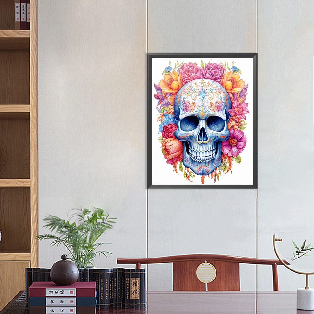 Skull - Full Round Drill Diamond Painting 40*50CM