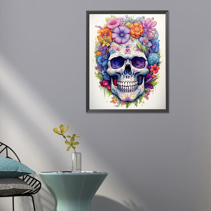 Skull - Full Round Drill Diamond Painting 40*50CM