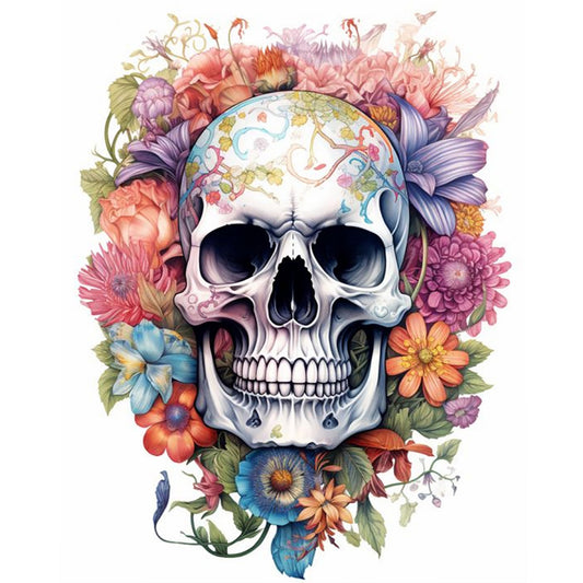 Skull - Full Round Drill Diamond Painting 40*50CM