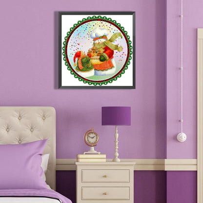 Gift Christmas Snowman - Full Round Drill Diamond Painting 40*40CM