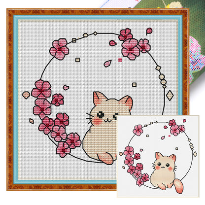 Kitten - 11CT Stamped Cross Stitch 30*30CM(Spring)