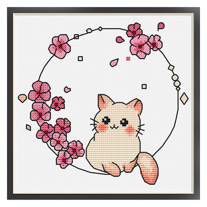 Kitten - 11CT Stamped Cross Stitch 30*30CM(Spring)