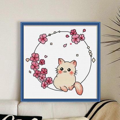 Kitten - 11CT Stamped Cross Stitch 30*30CM(Spring)