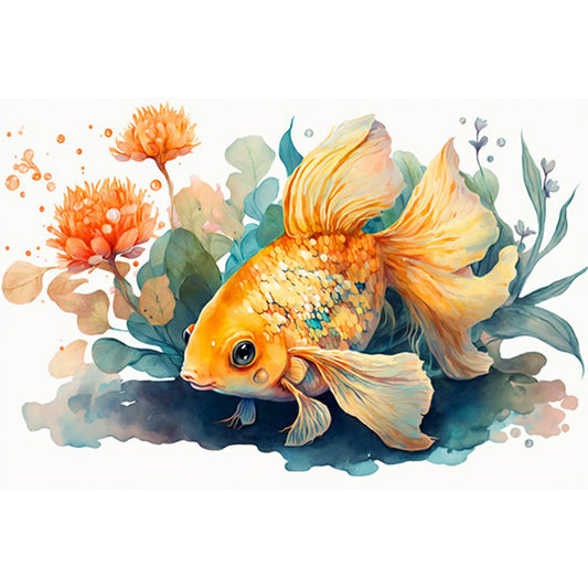 Goldfish Roaming - Full Round Drill Diamond Painting 60*40CM