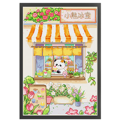 Bear Ice Room - 11CT Stamped Cross Stitch 55*75CM(Spring)