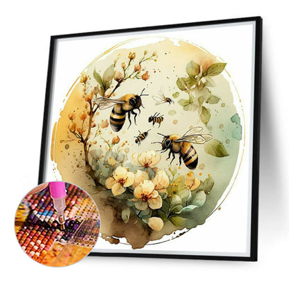 Bee - Full Round Drill Diamond Painting 40*40CM