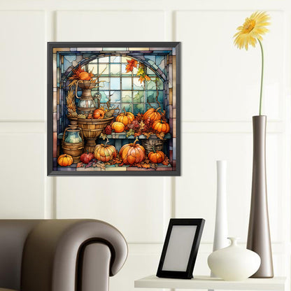 Pumpkin Turkey - Full Round Drill Diamond Painting 40*40CM