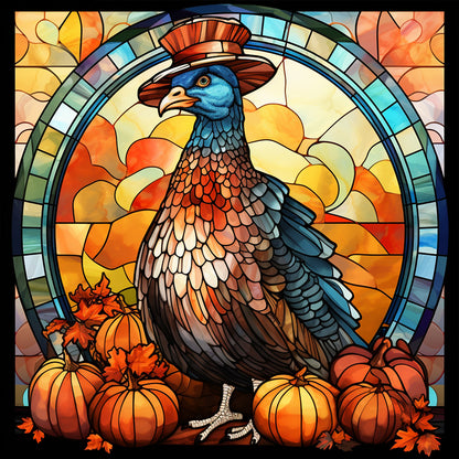 Pumpkin Turkey - Full Round Drill Diamond Painting 40*40CM