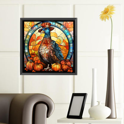 Pumpkin Turkey - Full Round Drill Diamond Painting 40*40CM