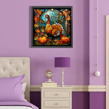 Pumpkin Turkey - Full Round Drill Diamond Painting 40*40CM