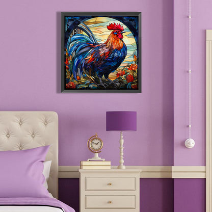 Rooster Glass Painting - Full Round Drill Diamond Painting 40*40CM