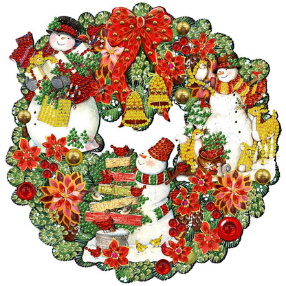 Christmas Wreath -   Special Shaped Drill Diamond Painting 30*30CM