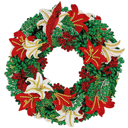 Christmas Wreath -   Special Shaped Drill Diamond Painting 30*30CM