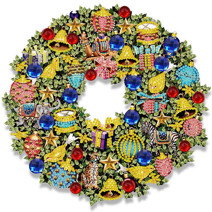 Christmas Wreath -   Special Shaped Drill Diamond Painting 30*30CM