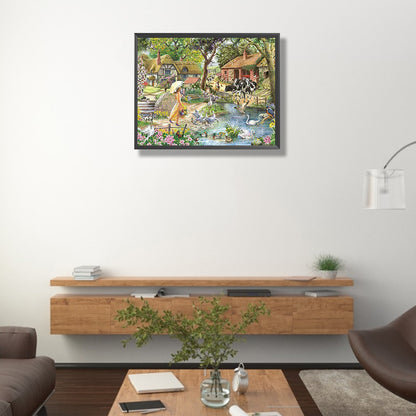 Rural Scenery - Full Round Drill Diamond Painting 50*40CM
