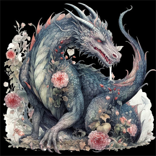 Western Dragon - Full Round Drill Diamond Painting 40*40CM