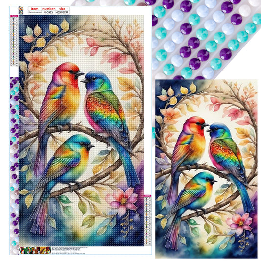 Romantic Bird - Full Round Drill Diamond Painting 40*70CM