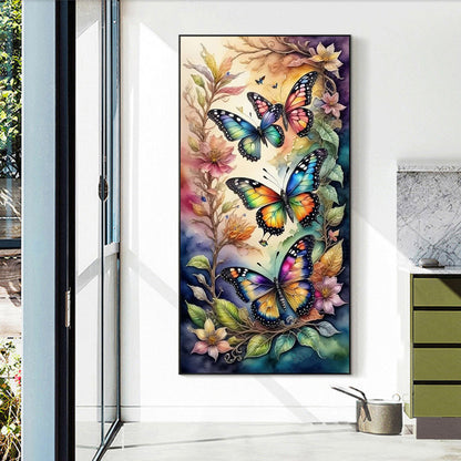 Butterfly Dragonfly - Full Round Drill Diamond Painting 40*70CM