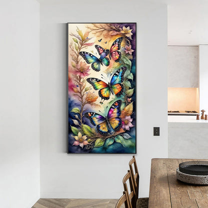 Butterfly Dragonfly - Full Round Drill Diamond Painting 40*70CM