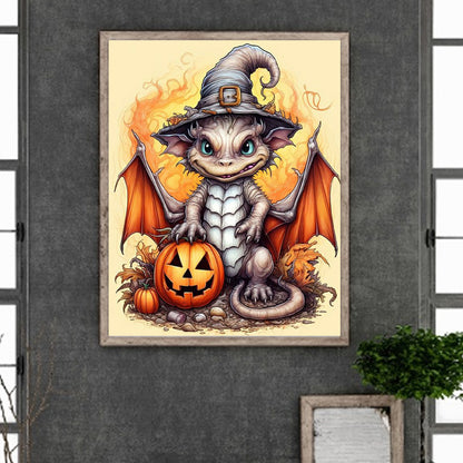 Halloween Winged Dragon - Full Round Drill Diamond Painting 40*40CM