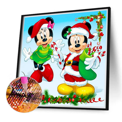 Christmas Mickey And Minnie - Full Round Drill Diamond Painting 40*40CM