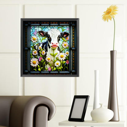 Dairy Cow - Full Round Drill Diamond Painting 40*40CM