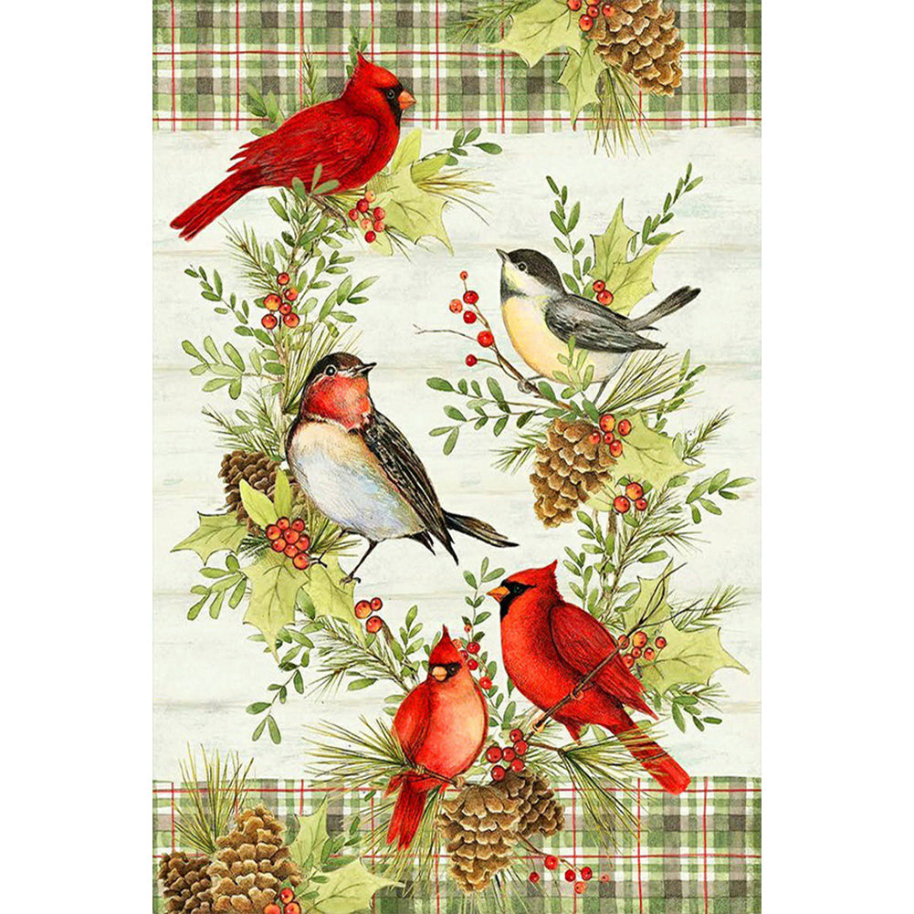 Christmas Bird - Full Round Drill Diamond Painting 40*60CM