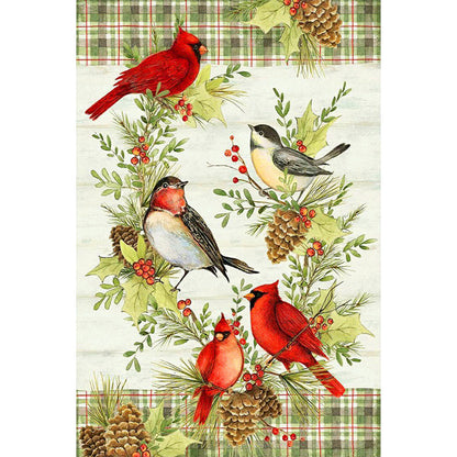 Christmas Bird - Full Round Drill Diamond Painting 40*60CM