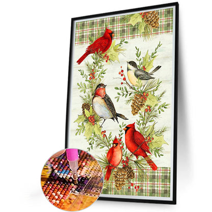 Christmas Bird - Full Round Drill Diamond Painting 40*60CM