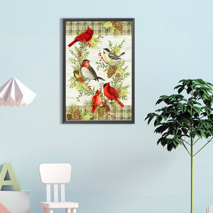 Christmas Bird - Full Round Drill Diamond Painting 40*60CM