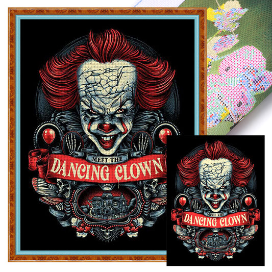 Horror Halloween-Clown - 11CT Stamped Cross Stitch 40*56CM