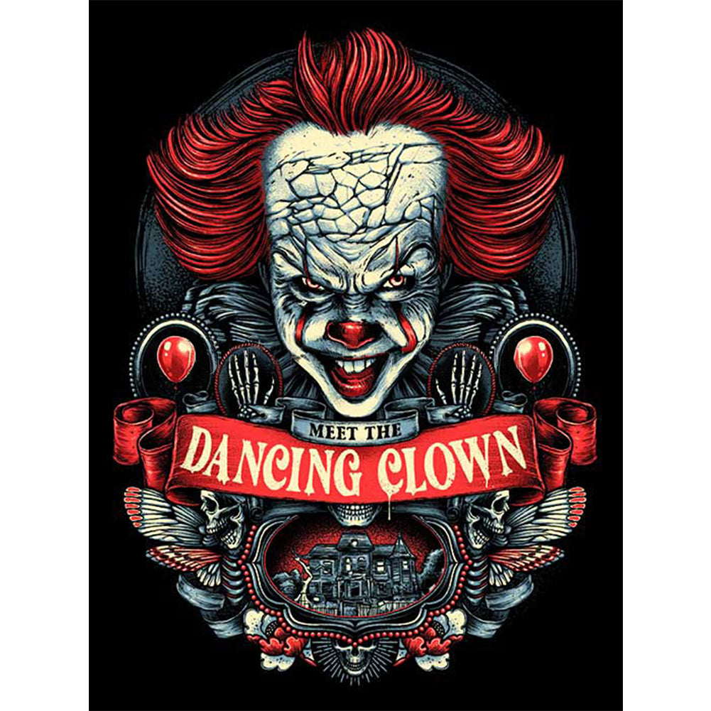 Horror Halloween-Clown - 11CT Stamped Cross Stitch 40*56CM