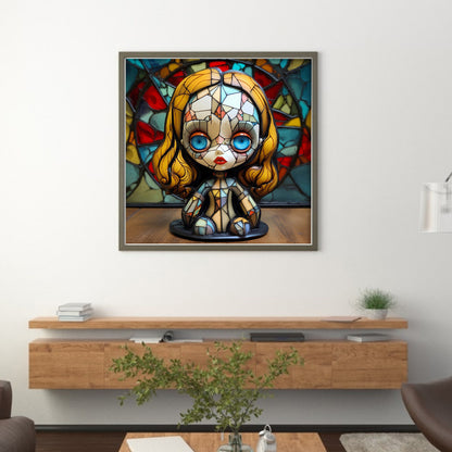 Big-Eyed Doll - 11CT Stamped Cross Stitch 40*40CM