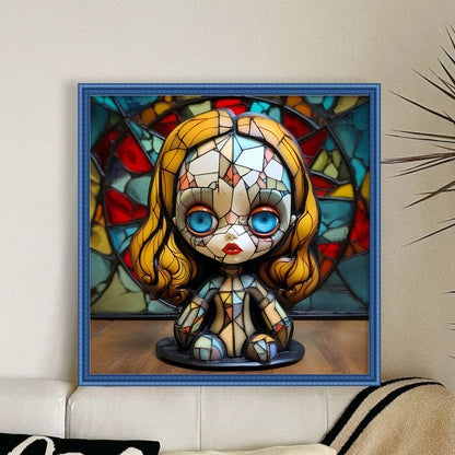 Big-Eyed Doll - 11CT Stamped Cross Stitch 40*40CM