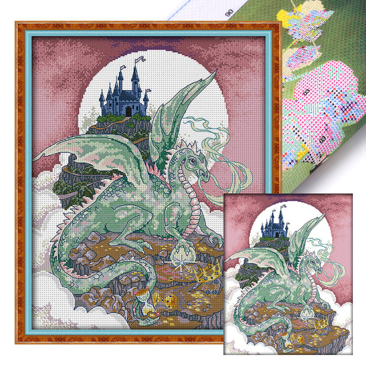 Castle Keeper - 14CT Stamped Cross Stitch 40*49CM(Joy Sunday)