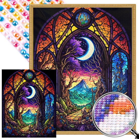 Witch Under The Moon - Full Round AB Drill Diamond Painting 40*50CM