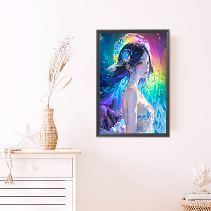 Jellyfish Girl - Full Round AB Drill Diamond Painting 40*60CM