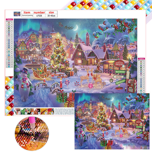 Christmas Street - Full Square Drill Diamond Painting 40*30CM