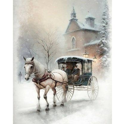 Snow Carriage - Full Round Drill Diamond Painting 40*50CM