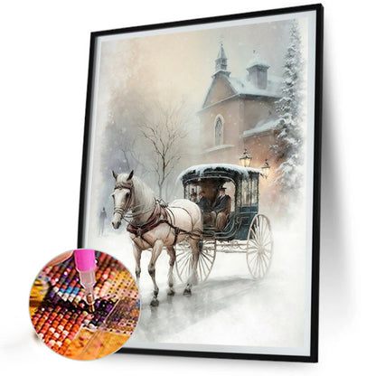 Snow Carriage - Full Round Drill Diamond Painting 40*50CM