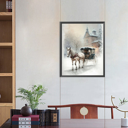 Snow Carriage - Full Round Drill Diamond Painting 40*50CM