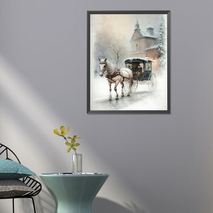 Snow Carriage - Full Round Drill Diamond Painting 40*50CM