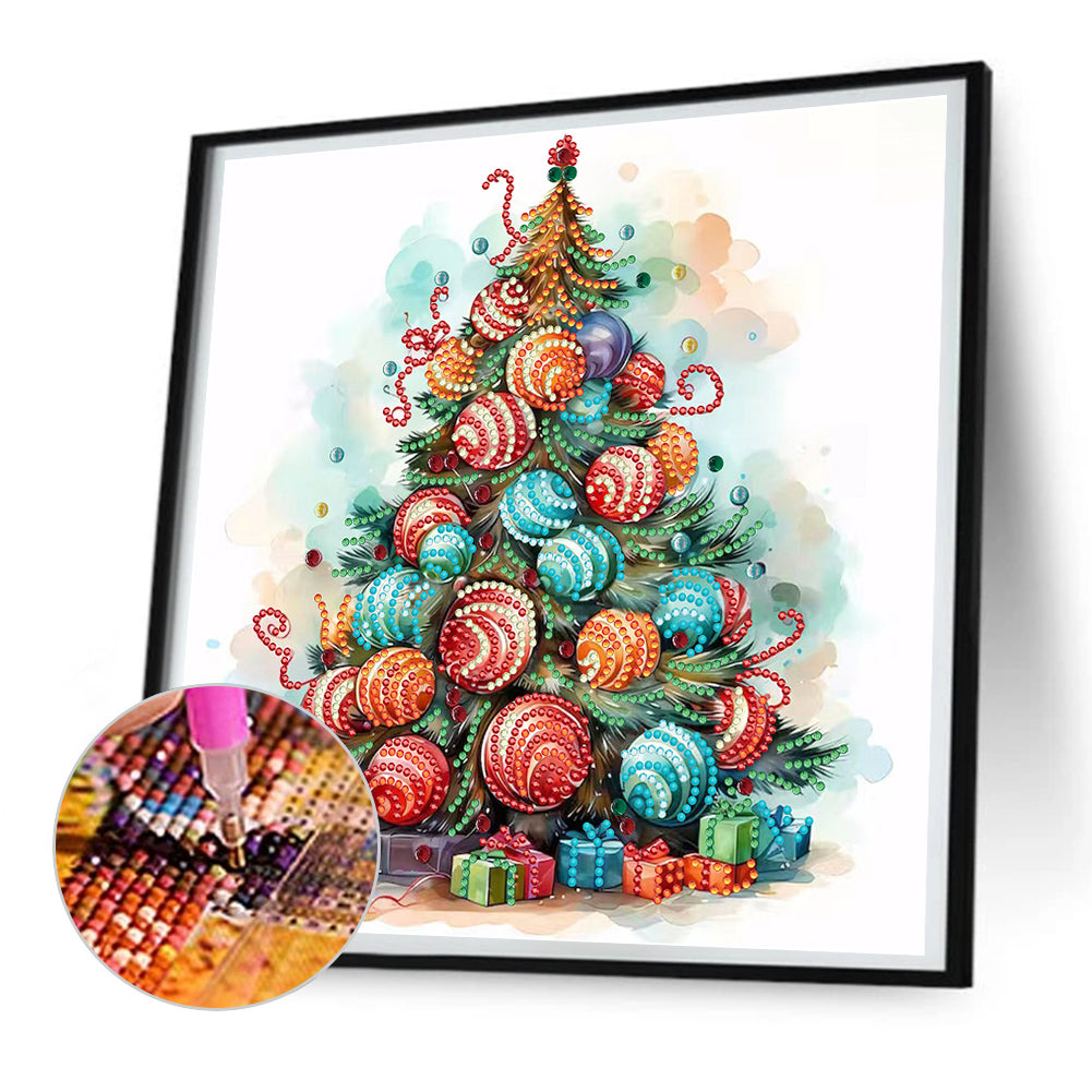 Christmas Tree - Special Shaped Drill Diamond Painting 30*30CM