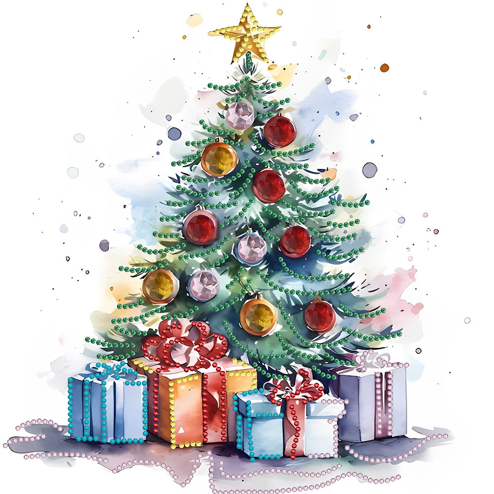 Christmas Tree - Special Shaped Drill Diamond Painting 30*30CM